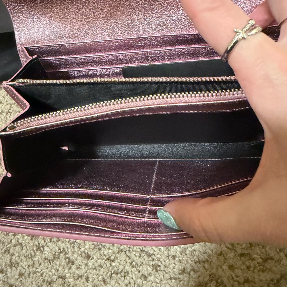 YSL METALLIC PINK WALLET/CLUTCH - Picture 12 of 13